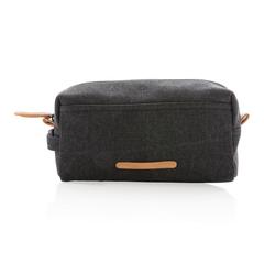 Vue Trousse de toilette en toile de couleur noir| Krokrodeal