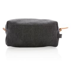 Vue Trousse de toilette en toile de couleur noir| Krokrodeal