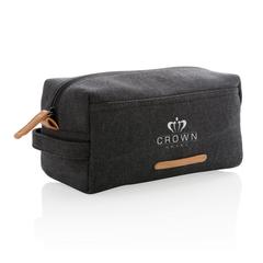 Vue Trousse de toilette en toile de couleur noir| Krokrodeal