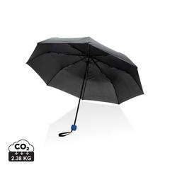 Vue Mini parapluie 20.5" en rPET 190T Impact AWARE™ de couleur bleu| Krokrodeal