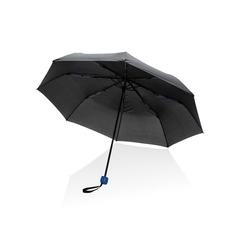 Vue Mini parapluie 20.5" en rPET 190T Impact AWARE™ de couleur bleu| Krokrodeal
