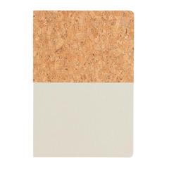 Vue Carnet A5 à couverture en kraft et en liège de couleur blanc| Krokrodeal