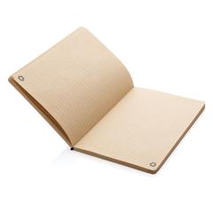 Vue Carnet A5 à couverture en kraft et en liège de couleur blanc| Krokrodeal