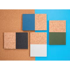 Vue Carnet A5 à couverture en kraft et en liège de couleur blanc| Krokrodeal