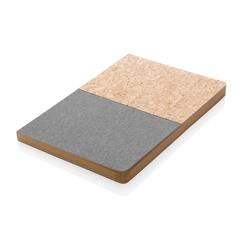 Vue Carnet A5 à couverture en kraft et en liège de couleur noir| Krokrodeal