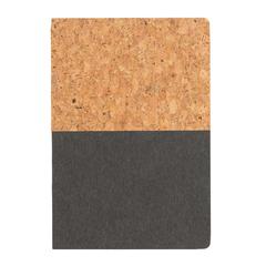 Vue Carnet A5 à couverture en kraft et en liège de couleur noir| Krokrodeal