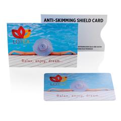 Vue Bouclier anti RFID avec puce de brouillage de couleur blanc| Krokrodeal