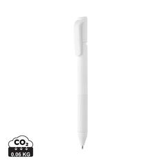 Vue Stylo TwistLock en ABS recyclé certifié GRS de couleur blanc| Krokrodeal
