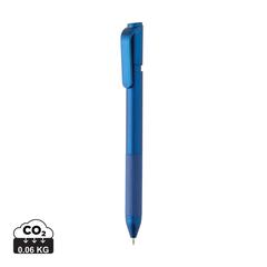 Vue Stylo TwistLock en ABS recyclé certifié GRS de couleur bleu| Krokrodeal