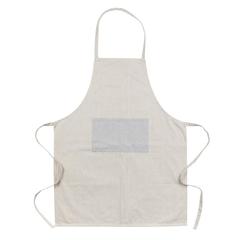 Vue Tablier de luxe Ukiyo en rcotton 280gr Aware™ de couleur blanc| Krokrodeal