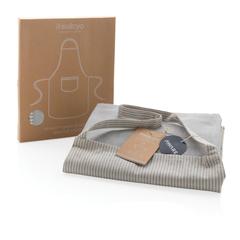 Vue Tablier de luxe Ukiyo en rcotton 280gr Aware™ de couleur blanc| Krokrodeal