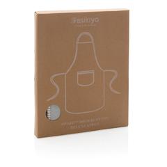 Vue Tablier de luxe Ukiyo en rcotton 280gr Aware™ de couleur blanc| Krokrodeal