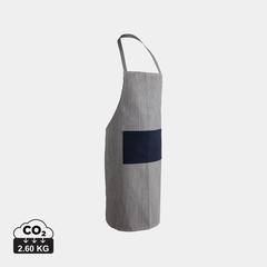 Vue Tablier de luxe Ukiyo en rcotton 280gr Aware™ de couleur bleu| Krokrodeal