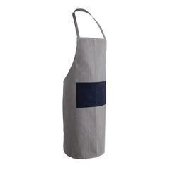 Vue Tablier de luxe Ukiyo en rcotton 280gr Aware™ de couleur bleu| Krokrodeal