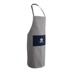 Vue Tablier de luxe Ukiyo en rcotton 280gr Aware™ de couleur bleu| Krokrodeal
