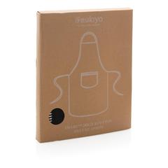 Vue Tablier de luxe Ukiyo en rcotton 280gr Aware™ de couleur noir| Krokrodeal