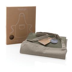 Vue Tablier de luxe Ukiyo en rcotton 280gr Aware™ de couleur vert| Krokrodeal