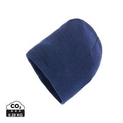 Vue Bonnet classique en laine Polylana® Impact AWARE™ de couleur bleu| Krokrodeal