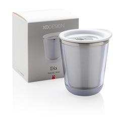 Vue Tasse de bureau Dia de couleur blanc| Krokrodeal