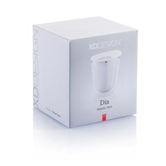 Vue Tasse de bureau Dia de couleur blanc| Krokrodeal