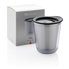 Vue Tasse de bureau Dia de couleur gris| Krokrodeal