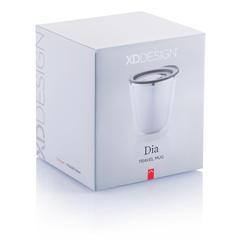 Vue Tasse de bureau Dia de couleur gris| Krokrodeal