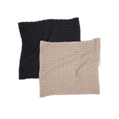 Vue VINGA Torchon nid d’abeille Cromer, 2 pièces de couleur noir| Krokrodeal