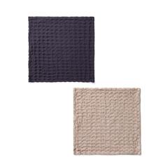 Vue VINGA Torchon nid d’abeille Cromer, 2 pièces de couleur noir| Krokrodeal
