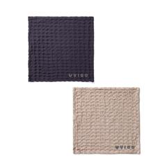 Vue VINGA Torchon nid d’abeille Cromer, 2 pièces de couleur noir| Krokrodeal