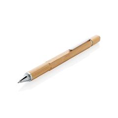 Vue Boîte à outils 5 en 1 en bambou de couleur marron| Krokrodeal