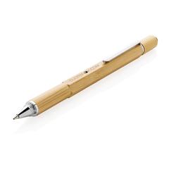 Vue Boîte à outils 5 en 1 en bambou de couleur marron| Krokrodeal
