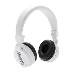 Vue Casque sans fil pliable de couleur blanc| Krokrodeal