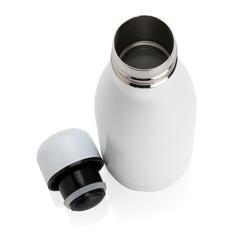 Vue Bouteille isotherme en acier 260ml de couleur blanc| Krokrodeal