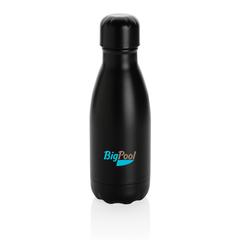 Vue Bouteille isotherme en acier 260ml de couleur noir| Krokrodeal