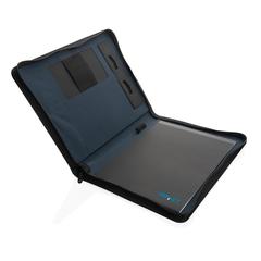 Vue Conférencier 300D rPET Impact Aware™ de couleur bleu| Krokrodeal