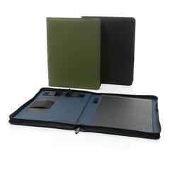 Vue Conférencier 300D rPET Impact Aware™ de couleur bleu| Krokrodeal