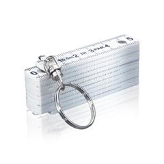 Vue Mini règle pliable porte-clés de couleur blanc| Krokrodeal