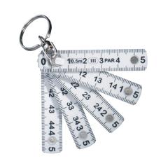 Vue Mini règle pliable porte-clés de couleur blanc| Krokrodeal