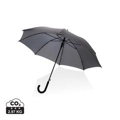Vue Parapluie 23" en rPET 190T avec ouverture auto Impact AWARE™ de couleur gris| Krokrodeal