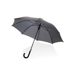 Vue Parapluie 23" en rPET 190T avec ouverture auto Impact AWARE™ de couleur gris| Krokrodeal