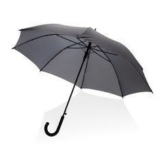 Vue Parapluie 23" en rPET 190T avec ouverture auto Impact AWARE™ de couleur gris| Krokrodeal