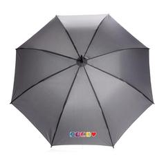 Vue Parapluie 23" en rPET 190T avec ouverture auto Impact AWARE™ de couleur gris| Krokrodeal