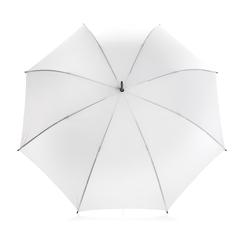 Vue Parapluie 23" en rPET 190T avec ouverture auto Impact AWARE™ de couleur blanc| Krokrodeal