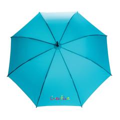 Vue Parapluie 23" en rPET 190T avec ouverture auto Impact AWARE™ de couleur bleu| Krokrodeal