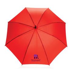 Vue Parapluie 23" en rPET 190T avec ouverture auto Impact AWARE™ de couleur rouge| Krokrodeal