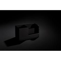 Vue Swiss Peak Organiseur de bureau en PU recyclé RCS de couleur noir| Krokrodeal