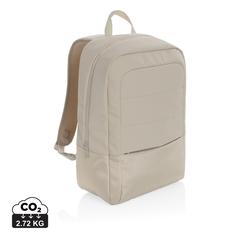 Vue Sac à dos pour ordinateur 15,6" en rPET AWARE™ Armond de couleur beige| Krokrodeal