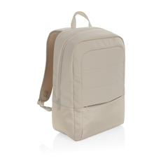 Vue Sac à dos pour ordinateur 15,6" en rPET AWARE™ Armond de couleur beige| Krokrodeal