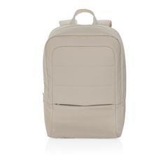 Vue Sac à dos pour ordinateur 15,6" en rPET AWARE™ Armond de couleur beige| Krokrodeal