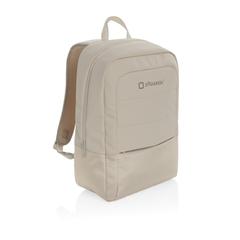 Vue Sac à dos pour ordinateur 15,6" en rPET AWARE™ Armond de couleur beige| Krokrodeal